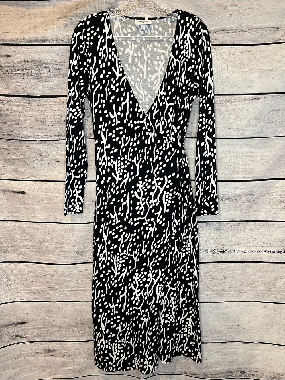 Diane Von Furstenberg x Target Collab Black White Printed Classic Wrap Dress